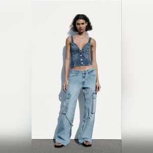 ZARA Belt Loop Cargo Jeans